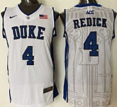 Duke Blue Devils #4 J.J. Redick White Basketball Stitched NCAA Jersey,baseball caps,new era cap wholesale,wholesale hats